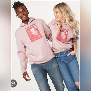 NWOT Janet Jackson Unisex Pink Red Graphic Oversized Licensed Sweatshirt Hoodie